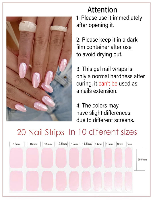 Wahrshei Gel Nail Strips applied on nails showing salon-like finish at home