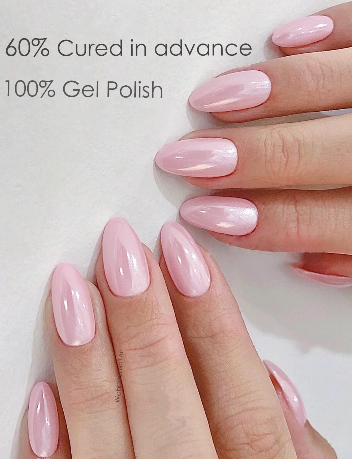 Wahrshei Gel Strips providing a protective glossy layer on nails