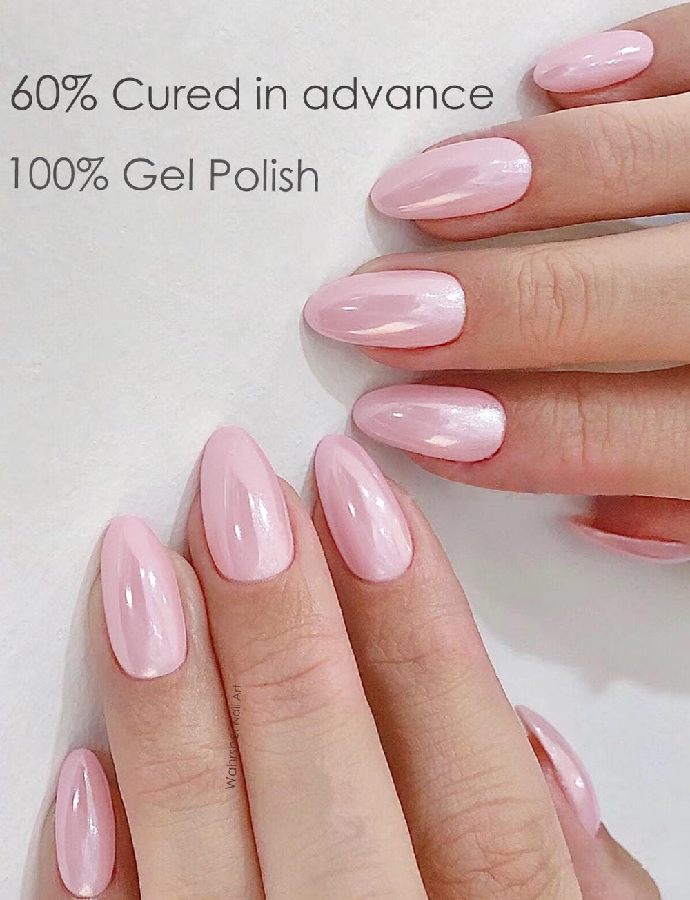 Wahrshei Gel Strips providing a protective glossy layer on nails