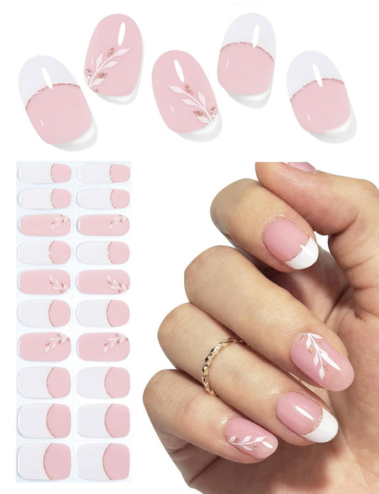 Wahrshei semi-cured gel nail strips in package for quick home manicure
