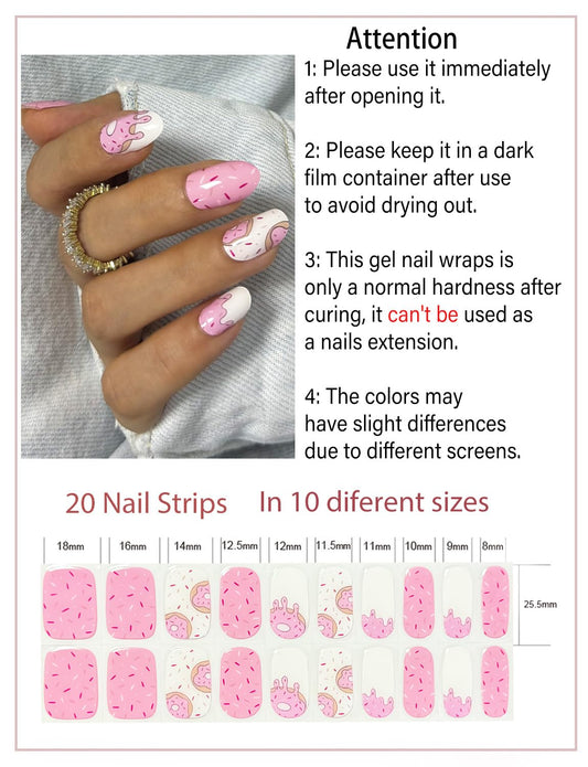 Wahrshei semi-cured gel wraps close-up showing real gel polish ingredients.