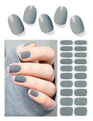 Wahrshei gray gel nail strips in packaging for easy at home manicure