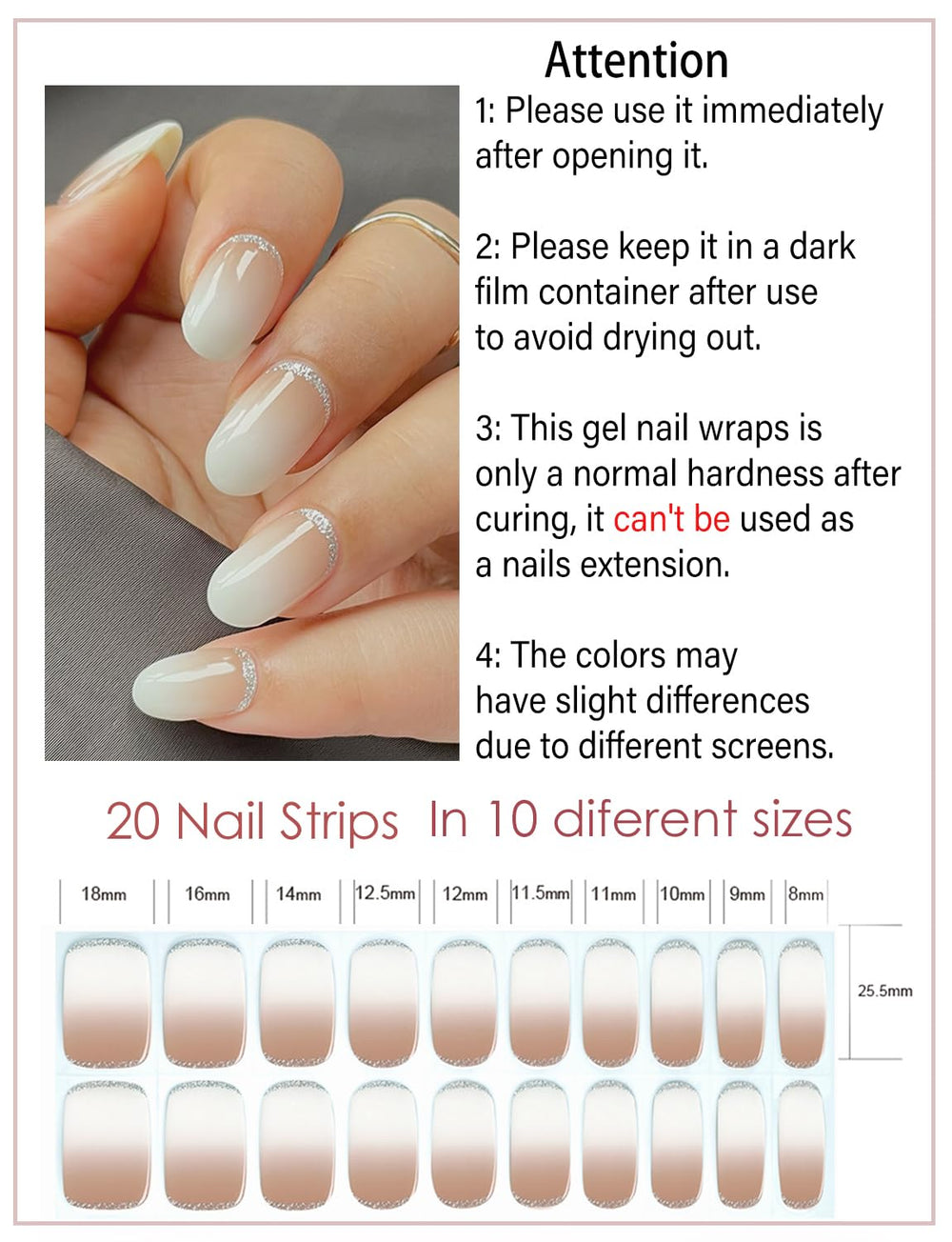 Wahrshei UV gel nail stickers for salon-like results at home