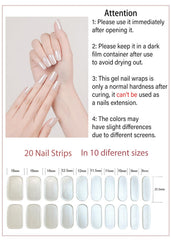 Wahrshei UV/LED nail sticker kit with tools enables easy, precise application.