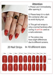 Wahrshei UV nail art stickers kit for quick DIY nails with file and seal strip