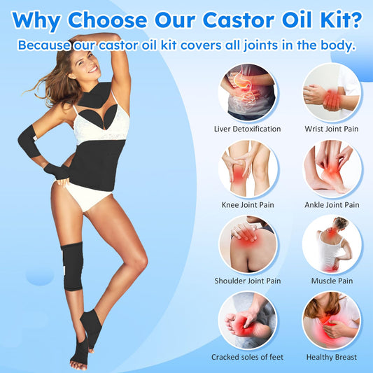 Waist castor oil pack wrap