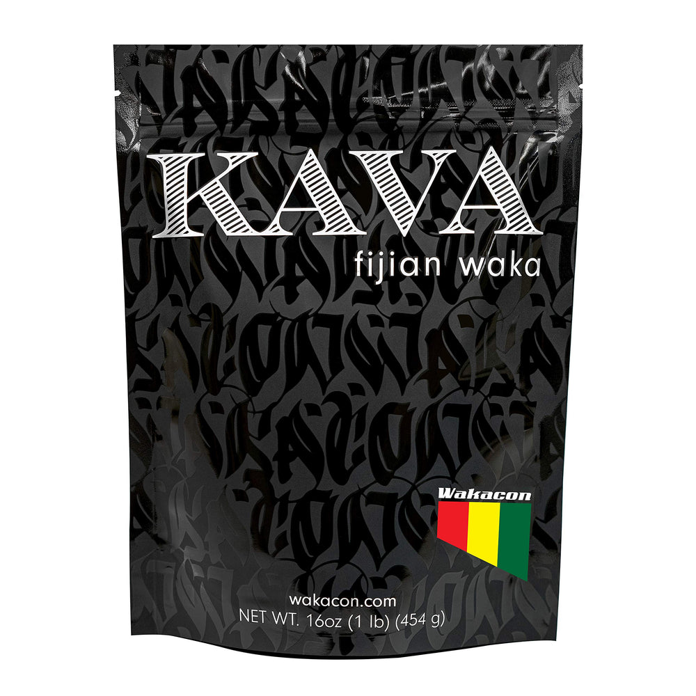 Wakacon Kava Waka Powder jar label