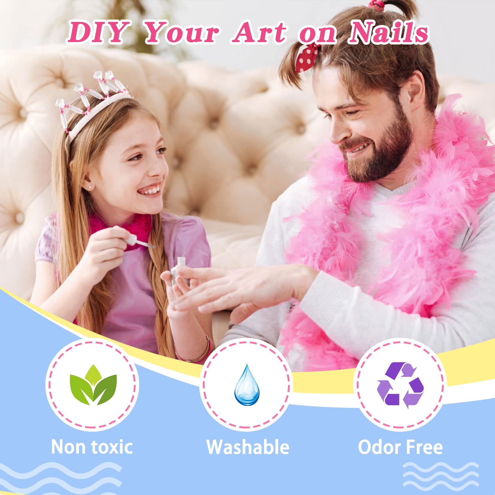 Wakaniya peel-off removal feature allows easy cleanup without remover.