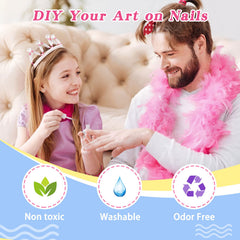 Wakaniya nail polish set includes a small brush for tiny fingers.
