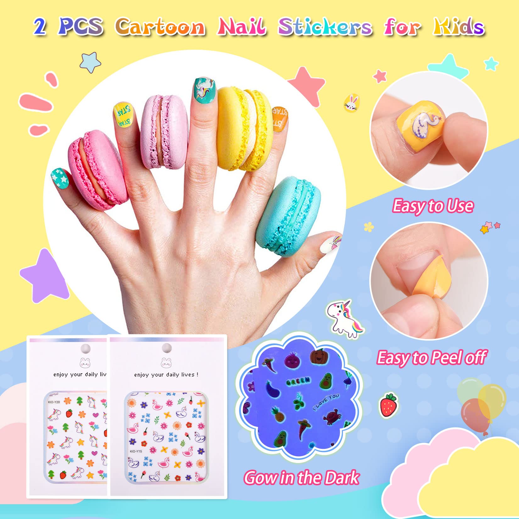 Wakaniya nail polish set uses a water-based formula for gentle application.