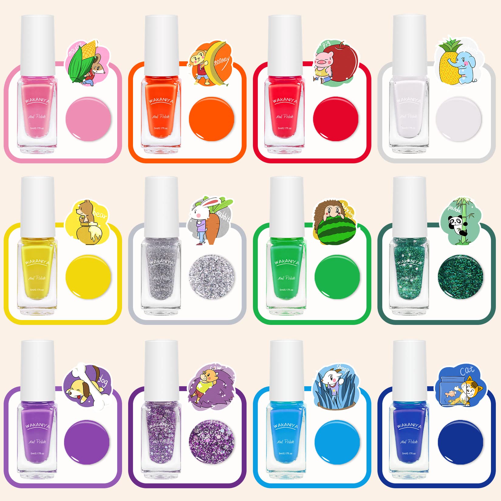 wakaniya glow-in-the-dark stickers featuring unicorn and swan for night fun