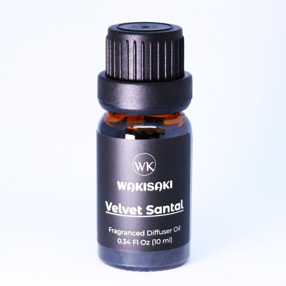 WAKISAKI Velvet Santal bottle oil for diffusers, long-lasting home fragrance.