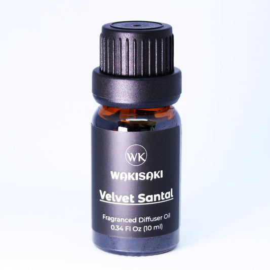 WAKISAKI Velvet Santal bottle oil for diffusers, long-lasting home fragrance.