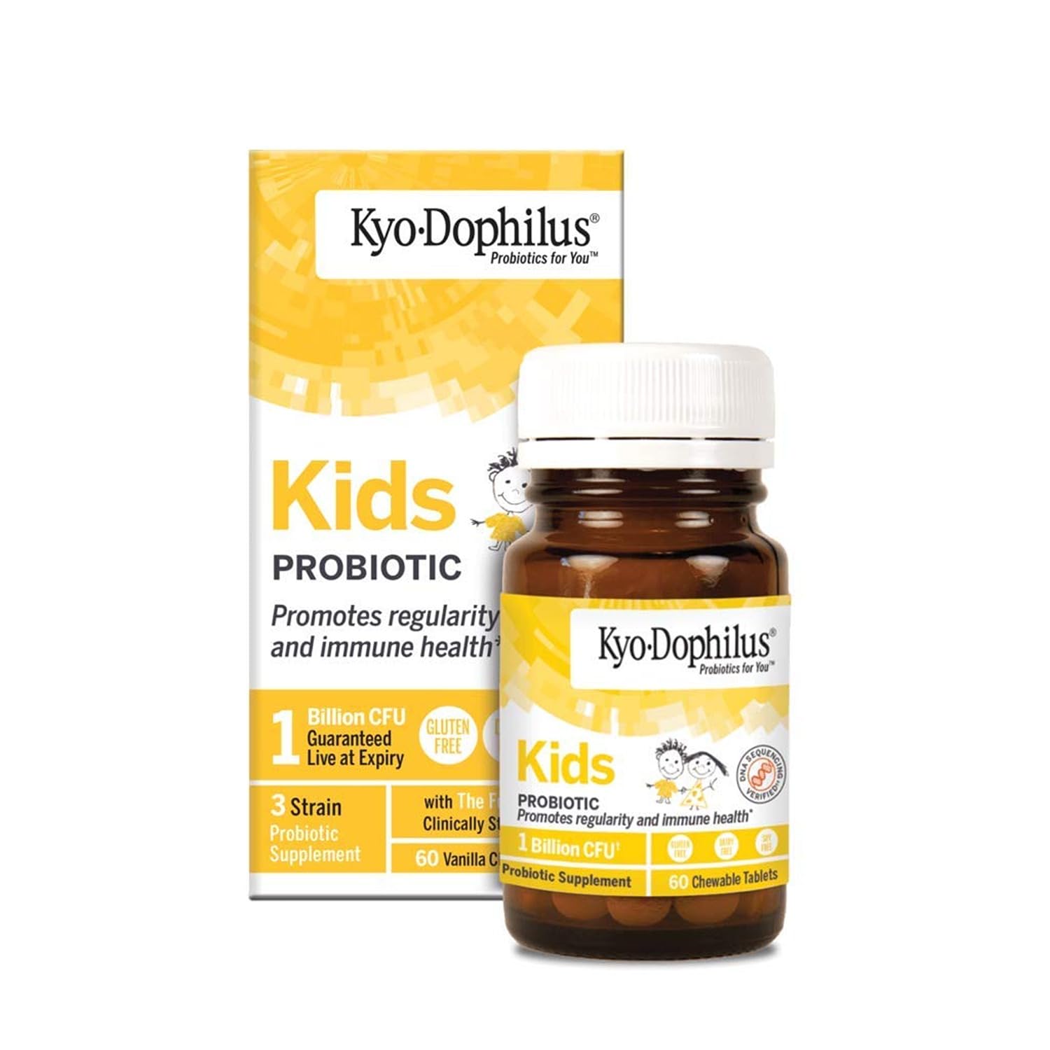Wakunaga Kyo-Dophilus Kids vanilla-chewable probiotic tablets