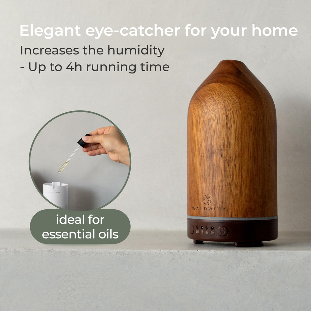WALDWERK essential oil diffuser releasing mist with ultrasonic technology