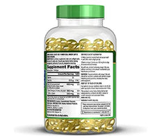 Close-up of label showing 330 mg EPA + DHA per softgel