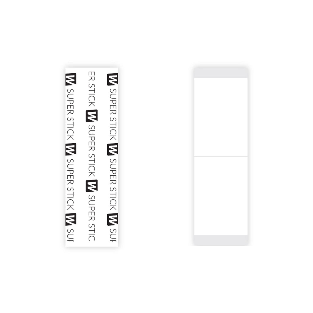 Walker Tape Stick Strips closeup: precise placement for secure extended wear.