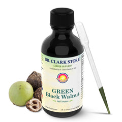 Front view of Original Green Black Walnut Hull Tincture bottle, 2 oz