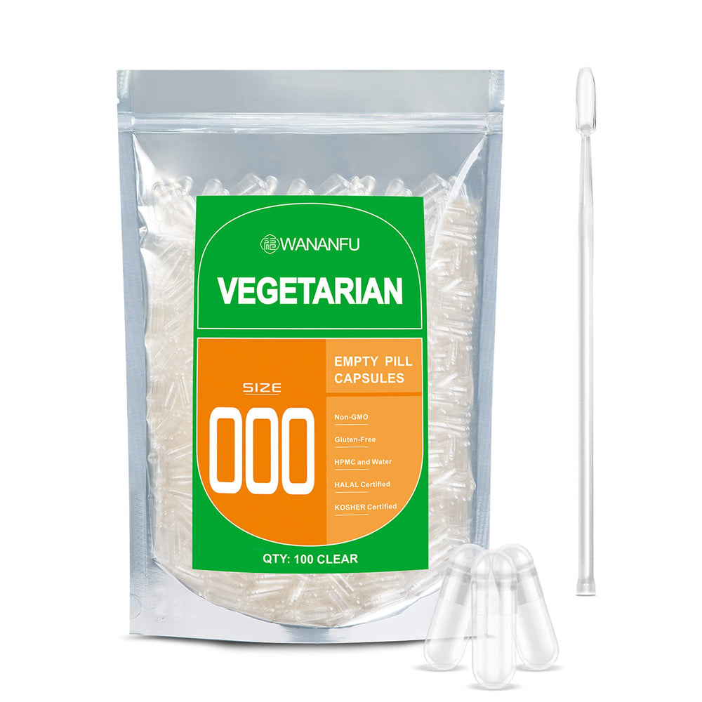 WANANFU 000 vegetarian empty capsules - 100 count