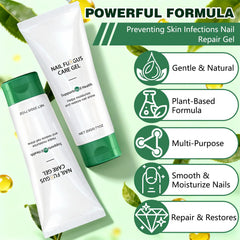 Wandyme nail repair gel application on clean nails