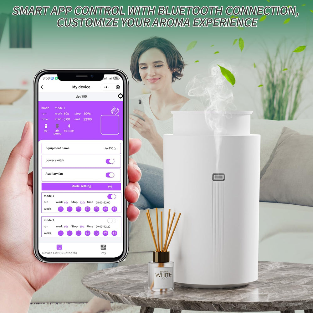 Scent Space app control on smartphone