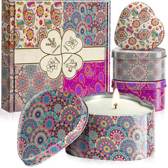 Lavender scented candle in a heart-shaped tin