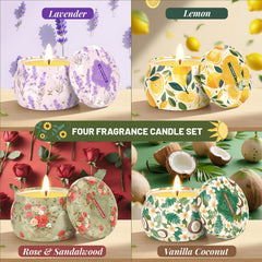 Rose and sandalwood scented candle jar from WarmEmbrace (4.4 oz)