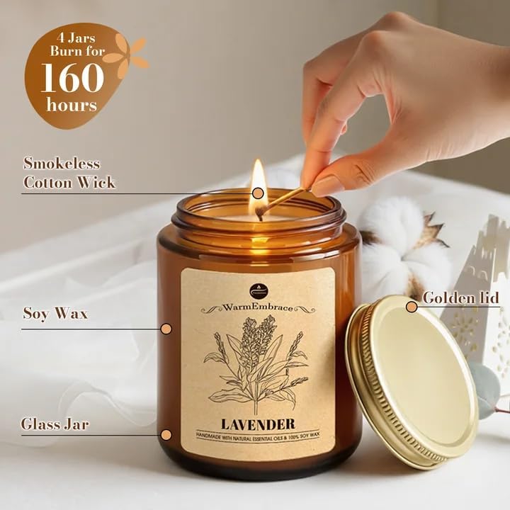 Four fragrances: Lavender, Vanilla, Rose & Sandalwood, Jasmine