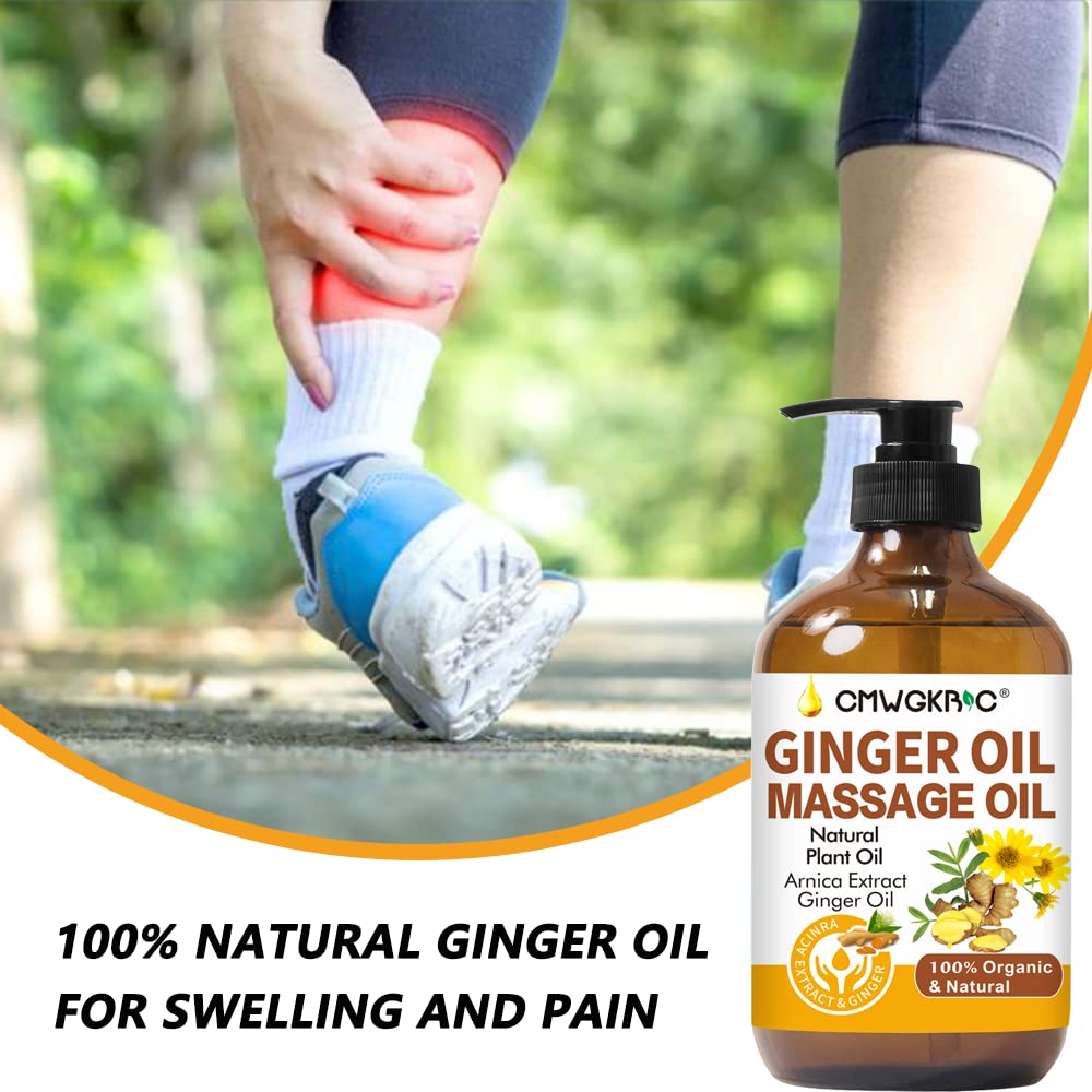 Warming ginger massage oil for relaxing muscles