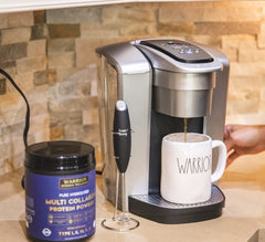 Collagen powder ready to blend in a shaker