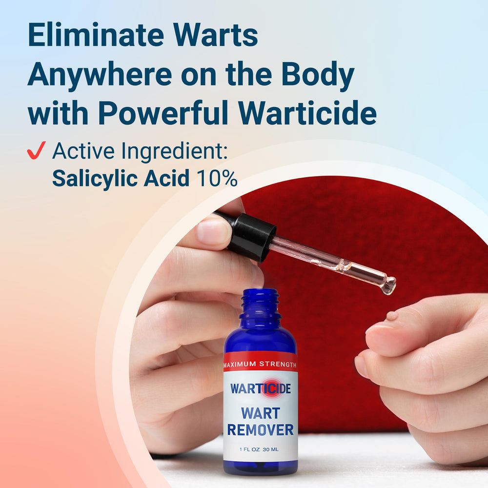 Warticide natural ingredients tea tree and cedar leaf oil for gentle care.