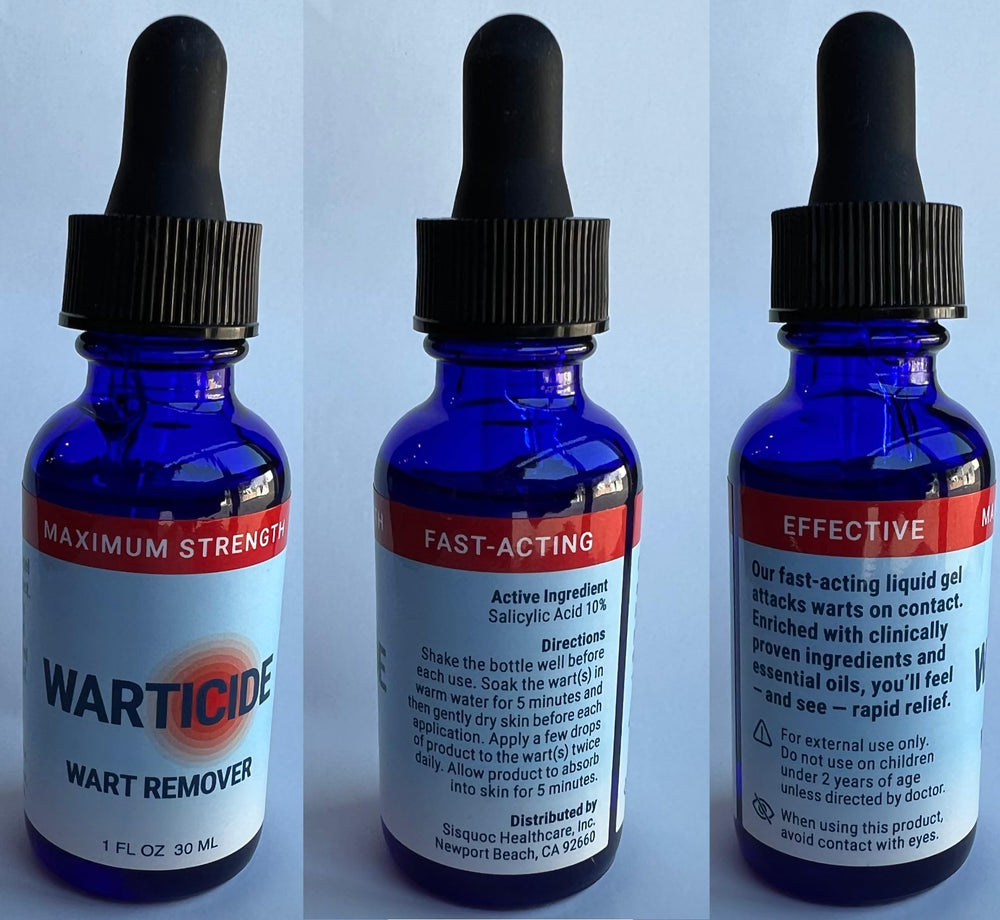 Warticide 3-pack packaging shown for easy multi-use.