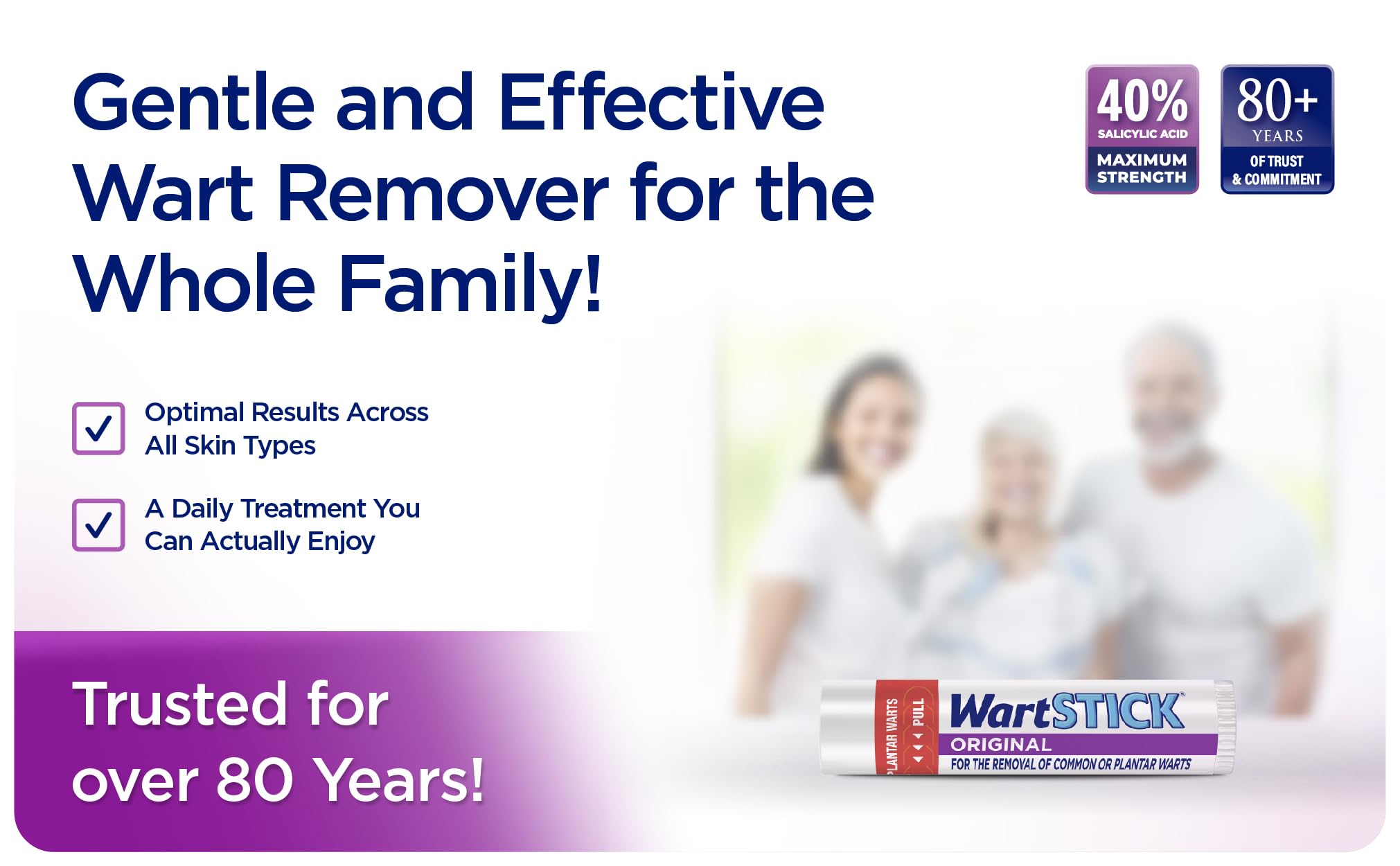 WartStick plantar wart application on foot shows targeted treatment.