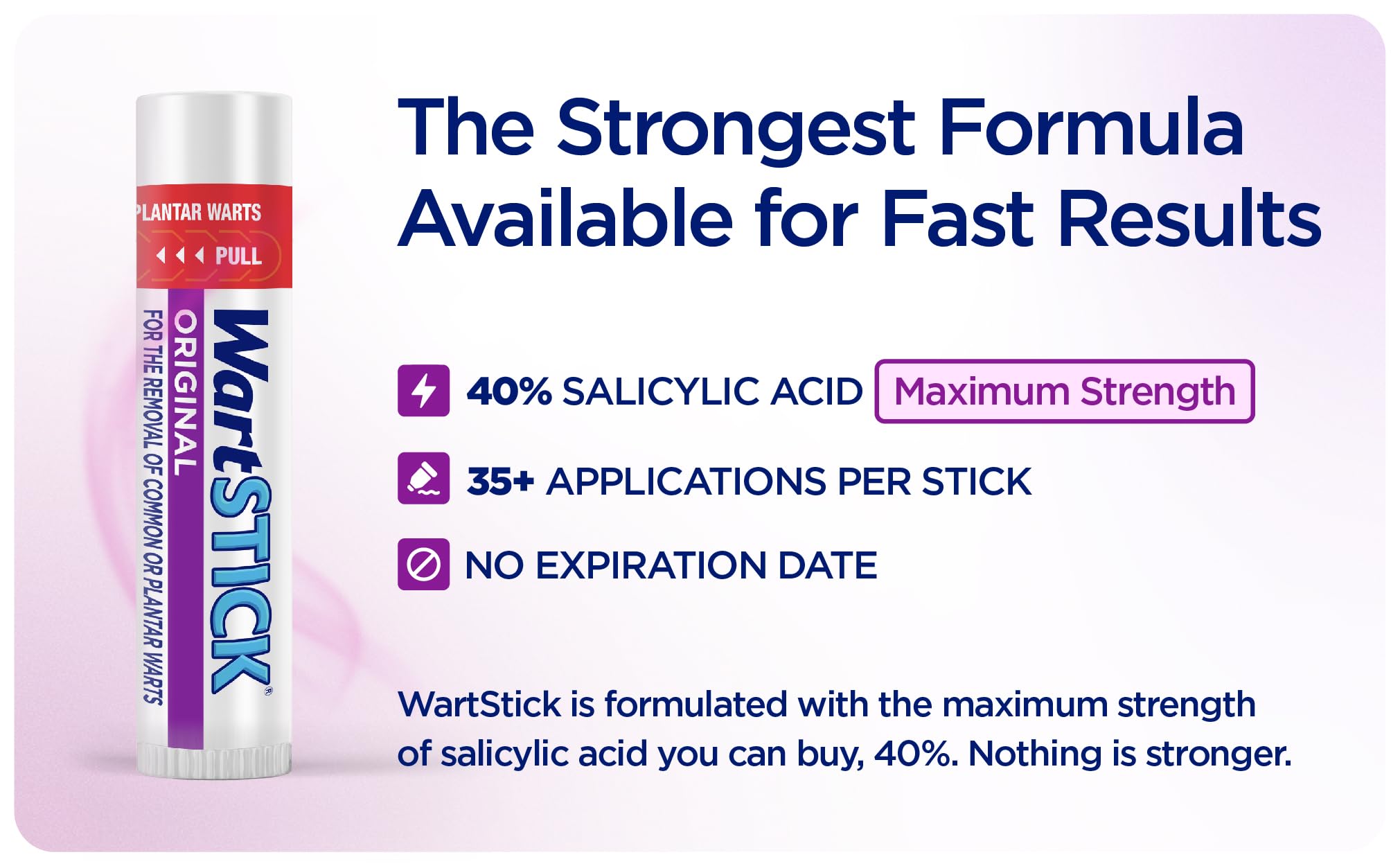WartStick two tubes packaging back demonstrates multi-pack convenience.