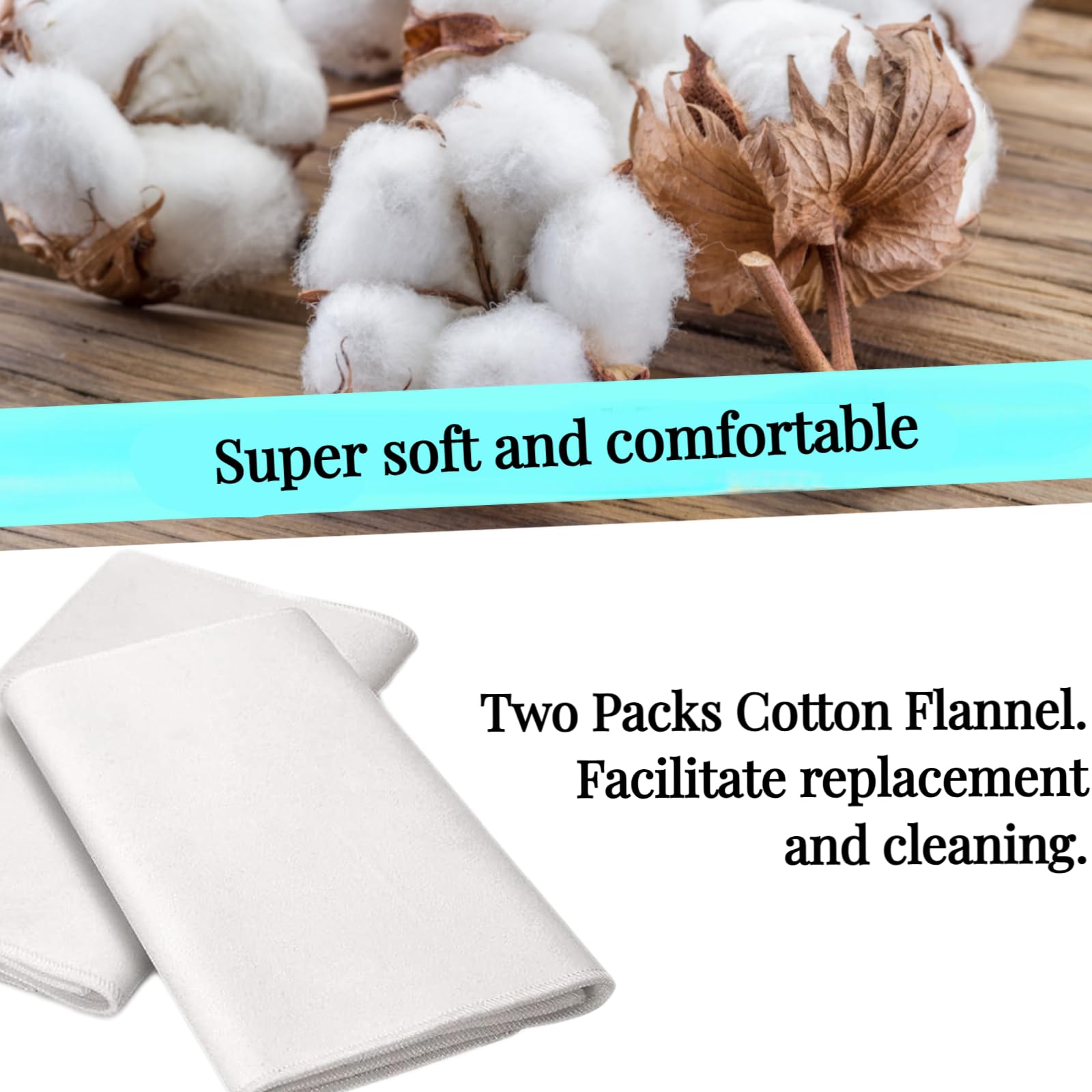 Washable flannel designed to extend the life of castor oil packs