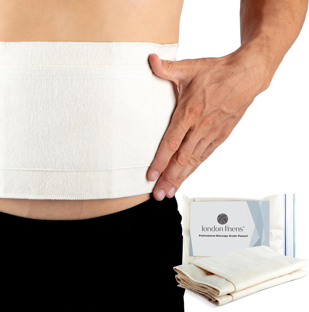 Machine washable and reusable cotton castor oil wrap