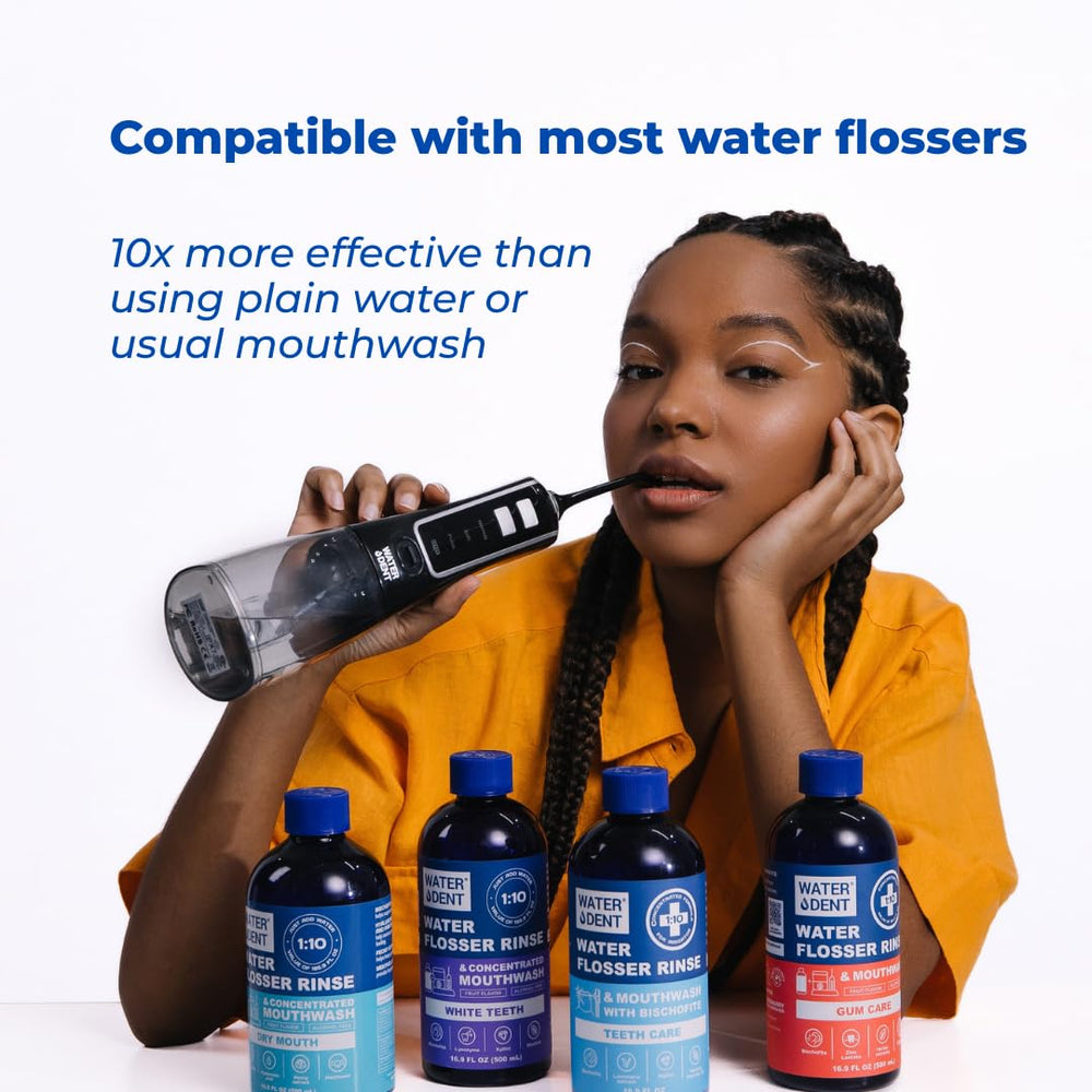 Travel-size Water Dent rinse bottle for on-the-go oral care