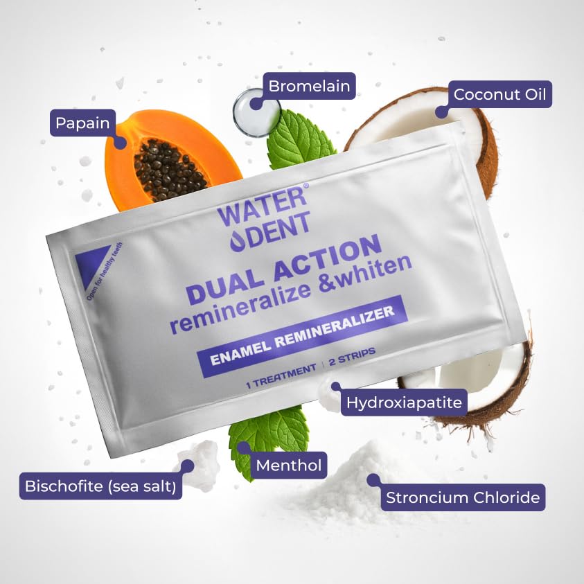 Application of Water Dent strips for a 30-minute treatment