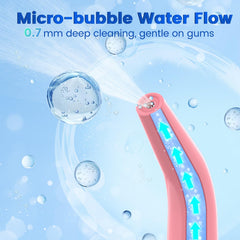 Close-up of precision 0.7 mm nozzle and microbubble tech