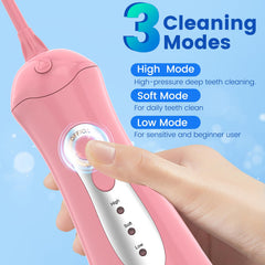 Product in hand showing portable design for travel