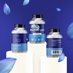 Side view of Water Lily extract tablets bottle