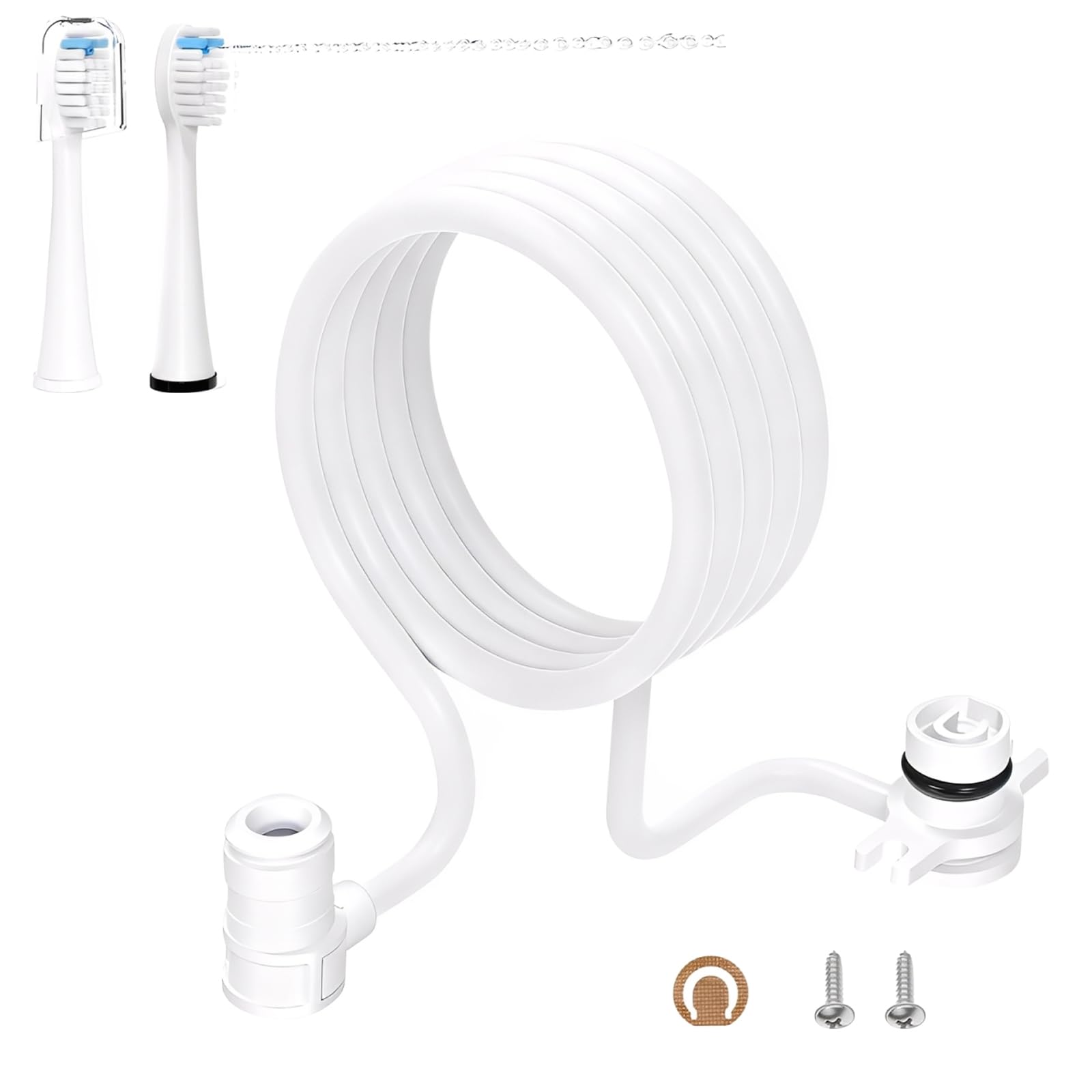 Replacement hose and toothbrush heads kit for Waterpik Sonic-Fusion SF-01/02/03/04