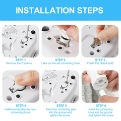 Two toothbrush heads and replacement hose included in kit