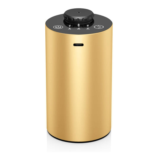 Waterless battery-powered car diffuser in black aluminum alloy