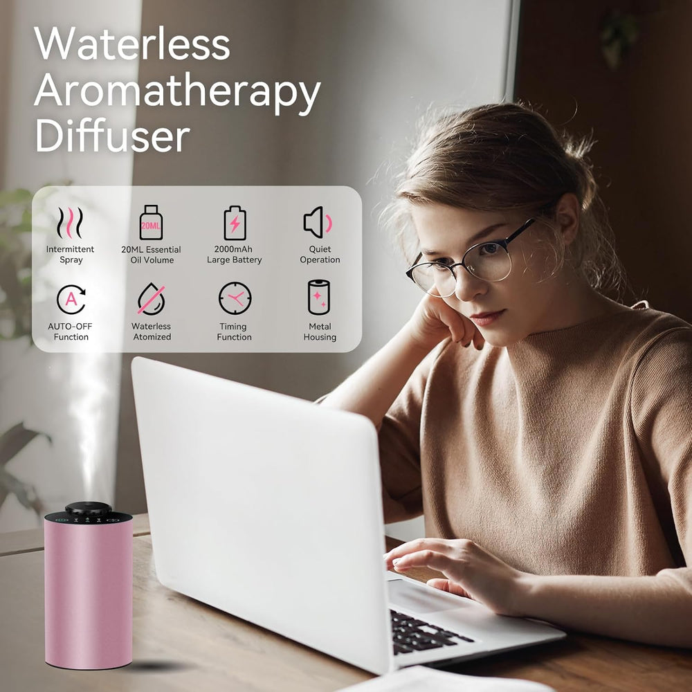 Diffuser with USB-C charging for portable operation