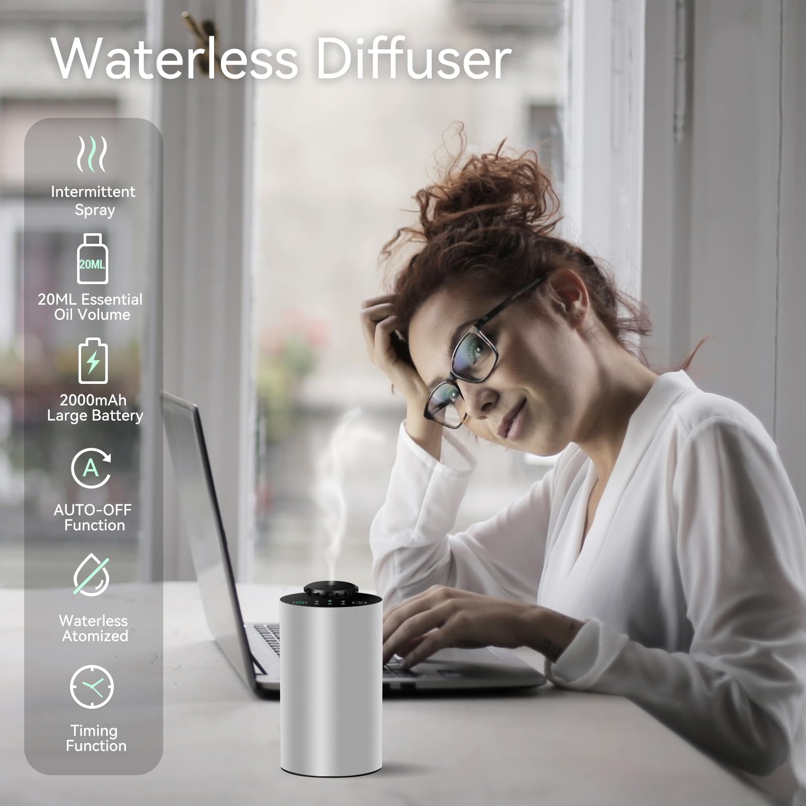 Diffuser showing built-in 20ml bottle