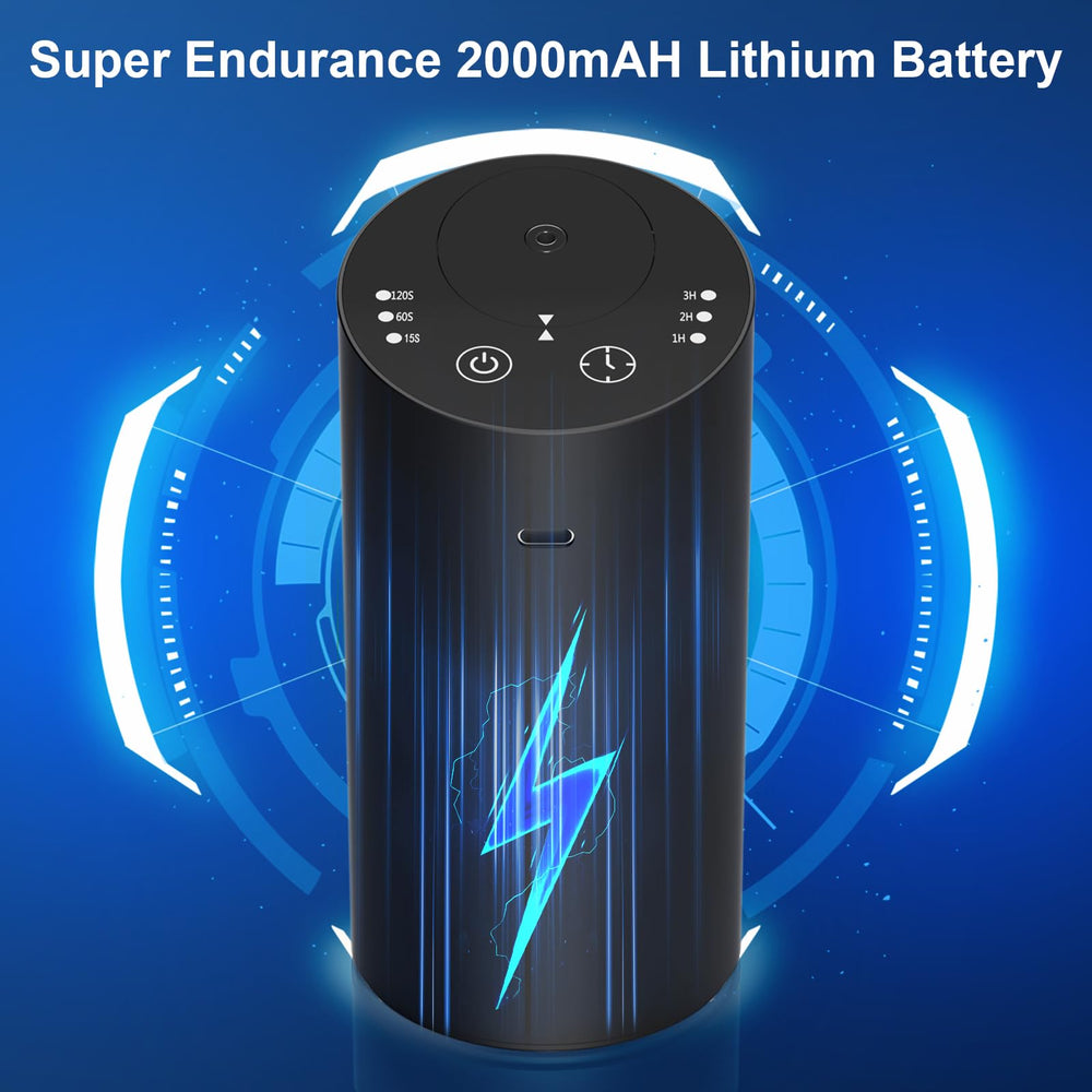 Cordless diffuser powered by batteries in a car interior