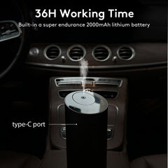 Quiet operation diffuser in a car cabin