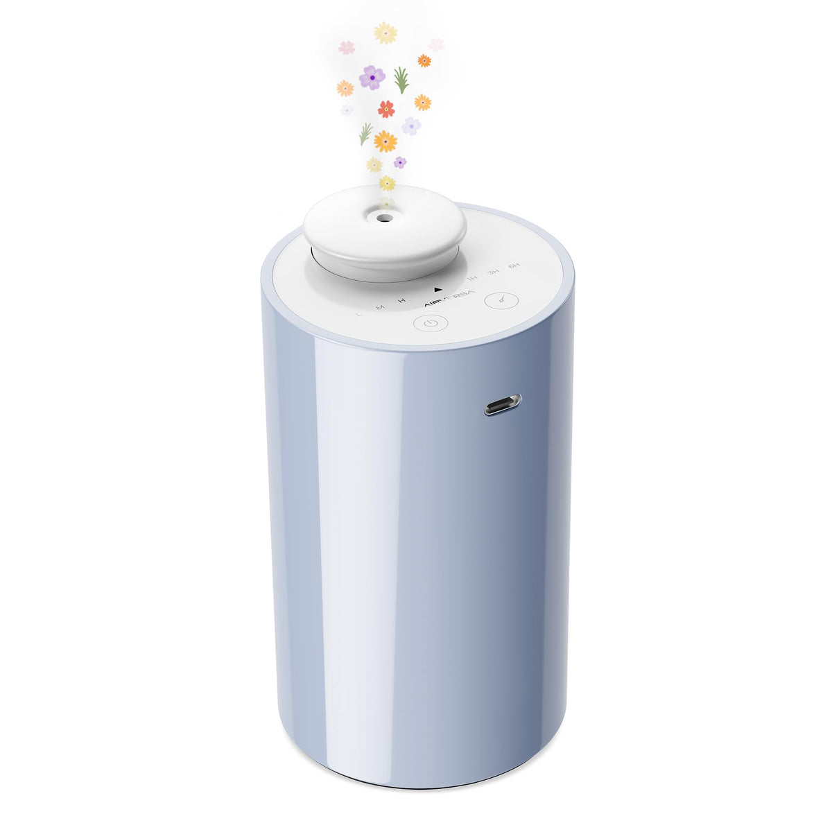 Waterless essential oil diffuser in AN6 light steel blue