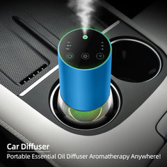7 color LED lights glowing on diffuser